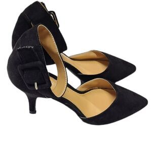 Versona Poited Toe Slingback Black Pumps Size 7